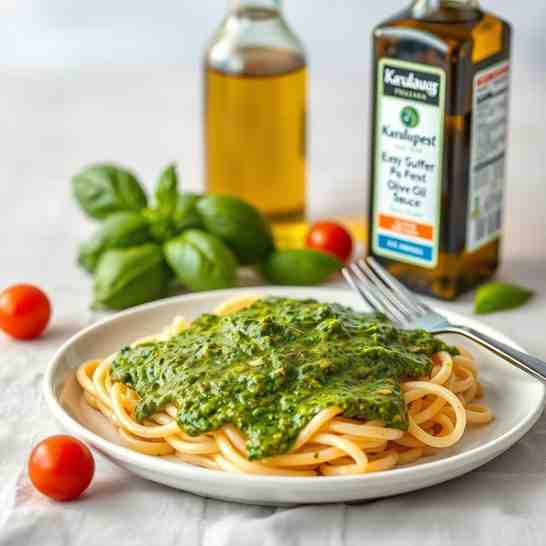 Karulaugupesto - Easy Olive Oil Pesto Sauce Recipe